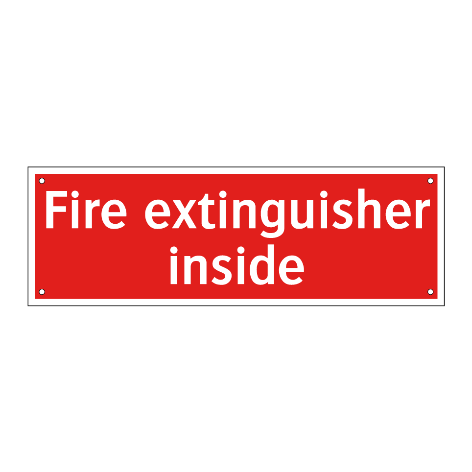 Fire extinguisher inside