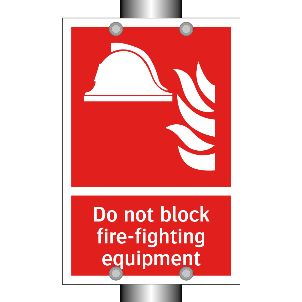 Do not block fire-fighting equipment