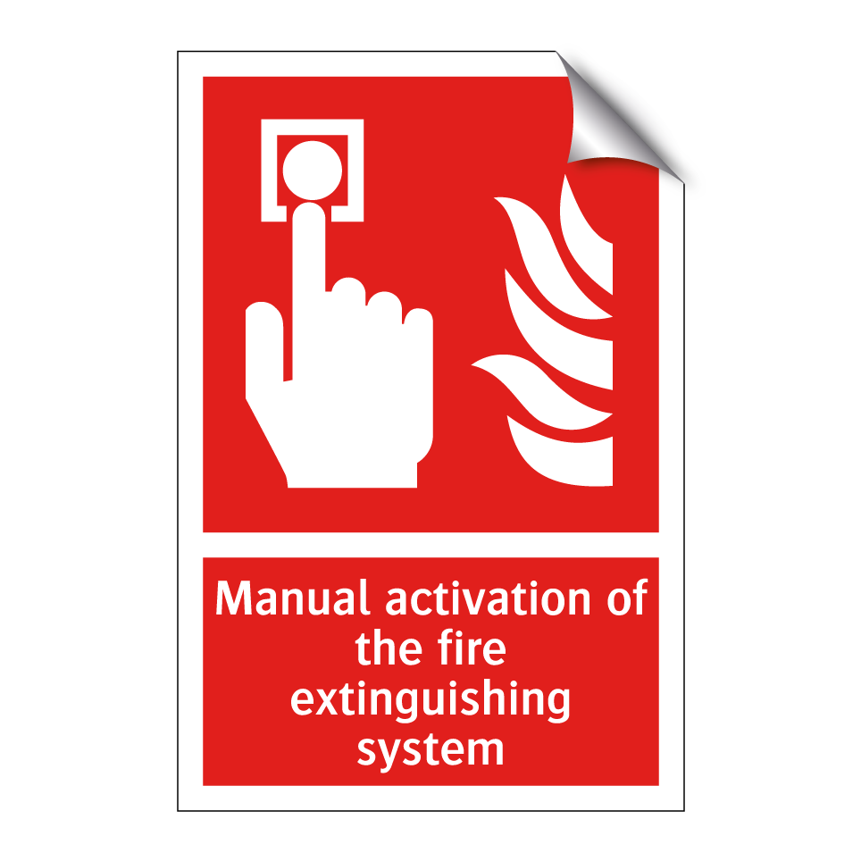 Manual activation of the fire extinguishing system