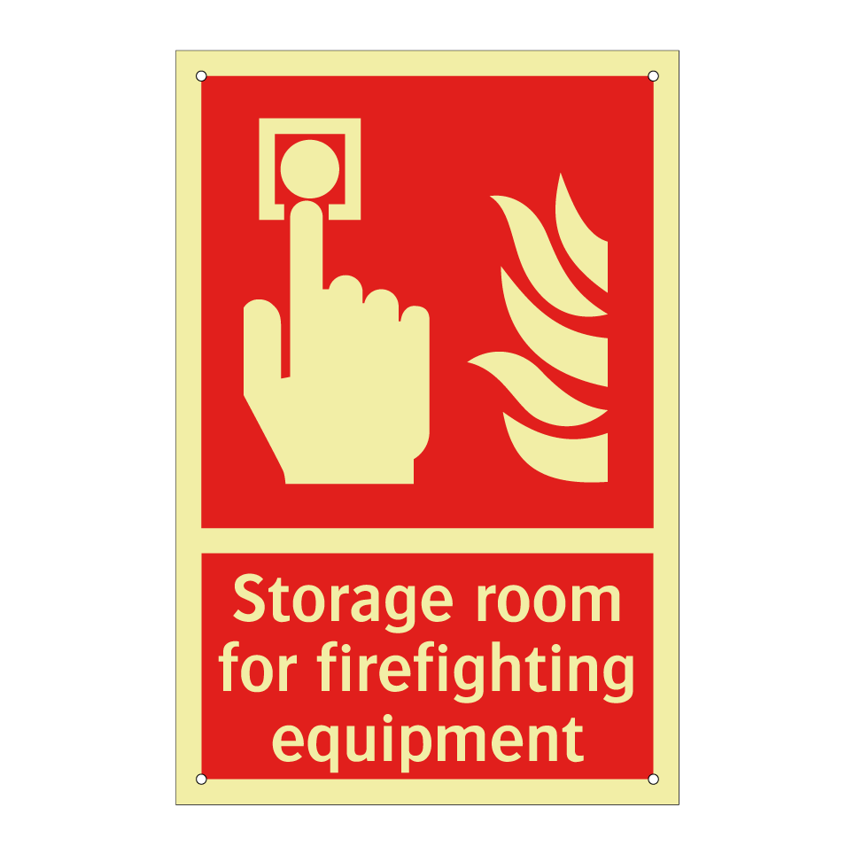 Storage room for firefighting equipment
