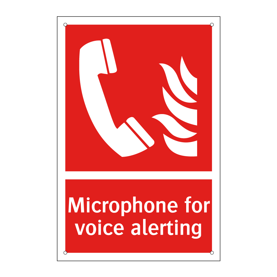Microphone for voice alerting