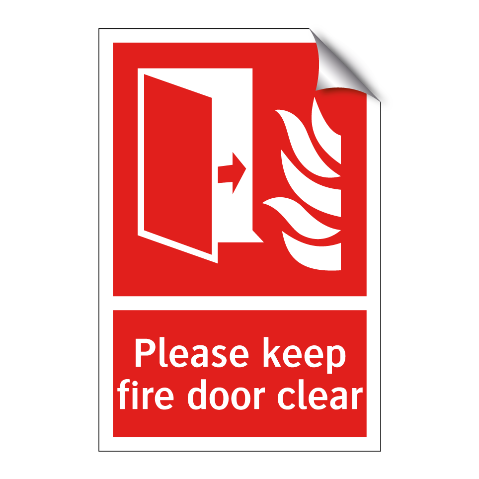 Please keep fire door clear