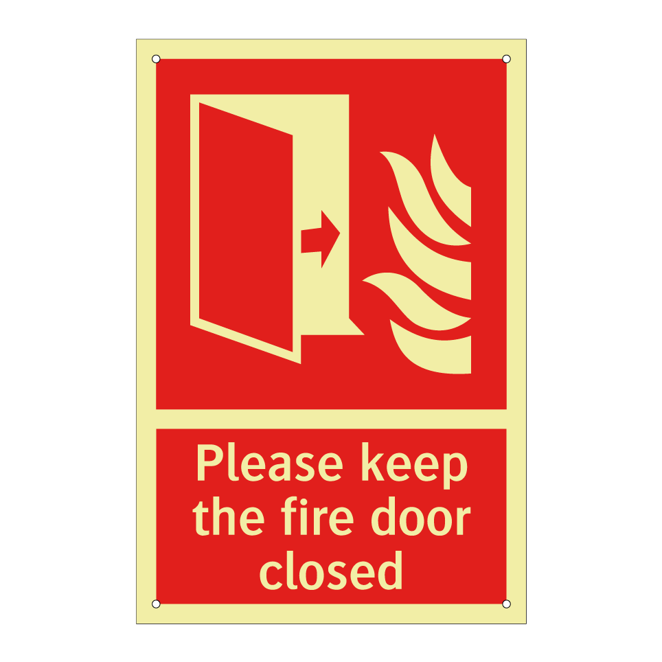 Please keep the fire door closed