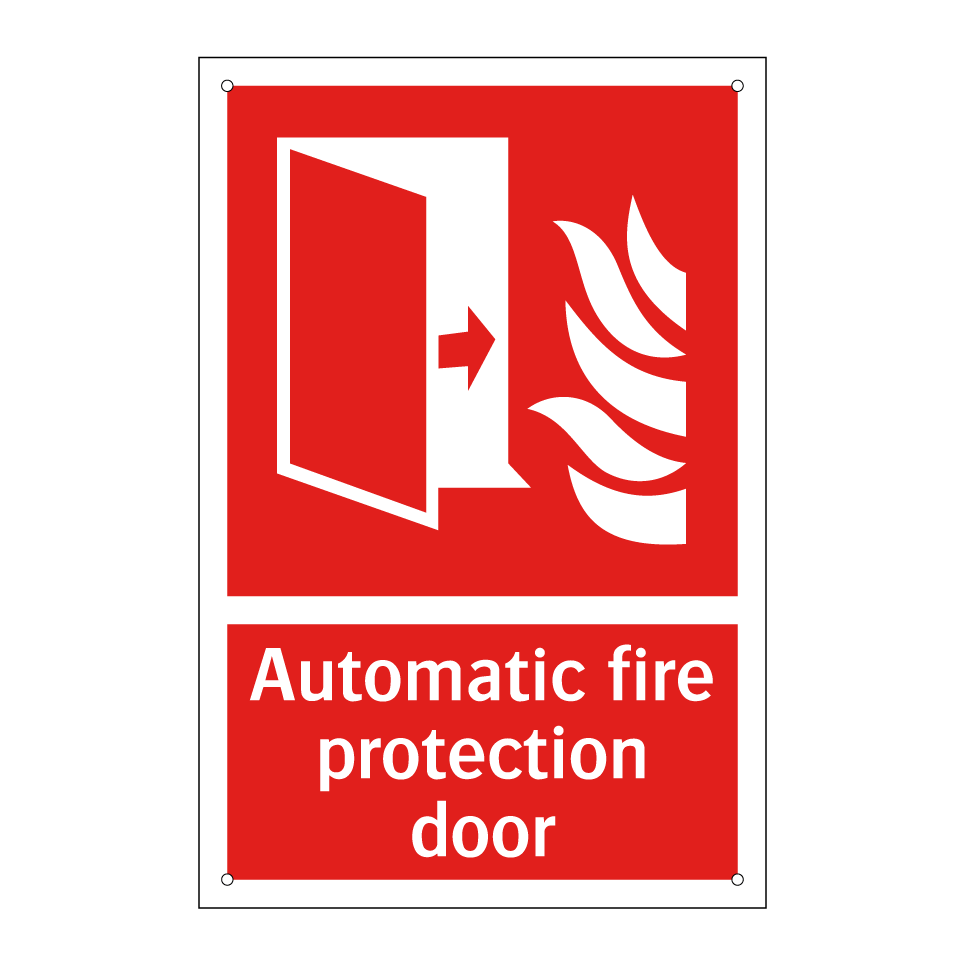 Automatic fire protection door