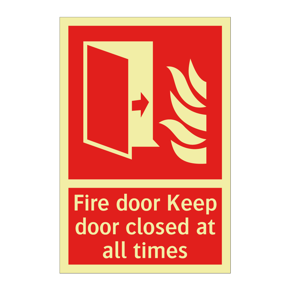 Fire door Keep door closed at all times