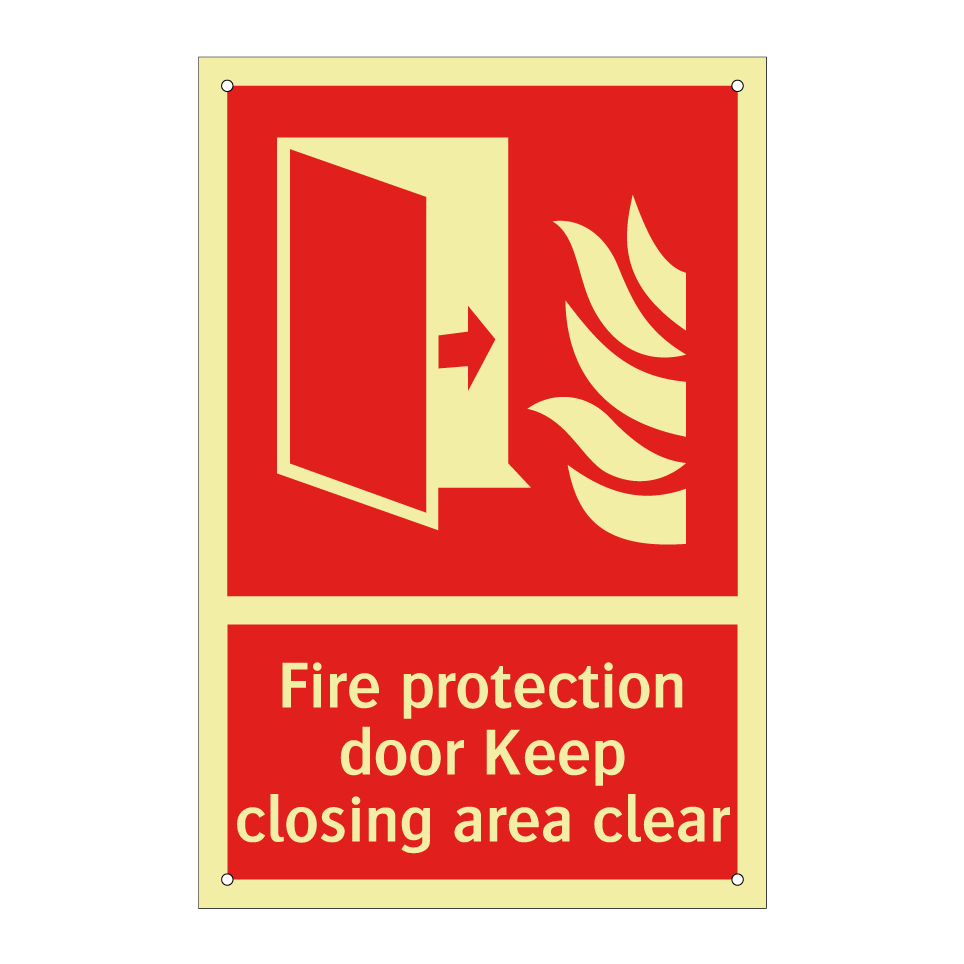 Fire protection door Keep closing area clear