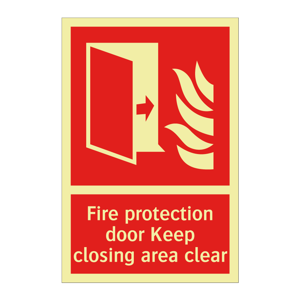 Fire protection door Keep closing area clear