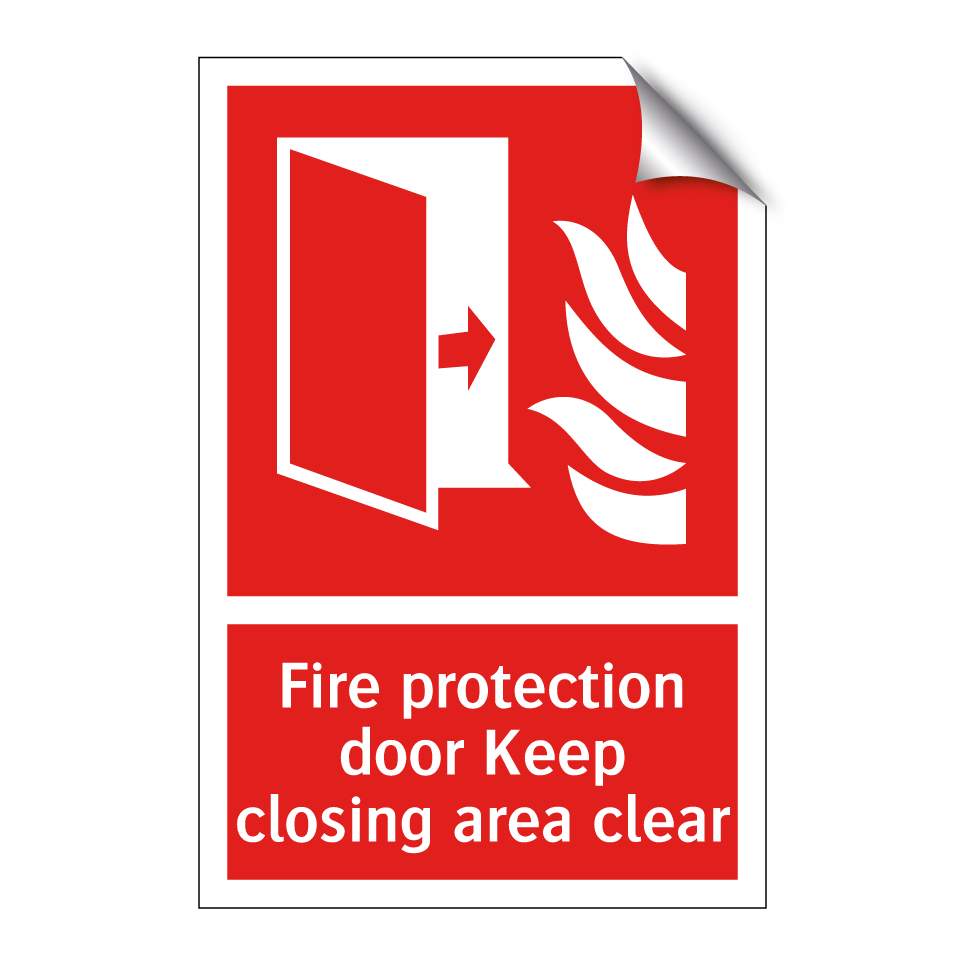 Fire protection door Keep closing area clear