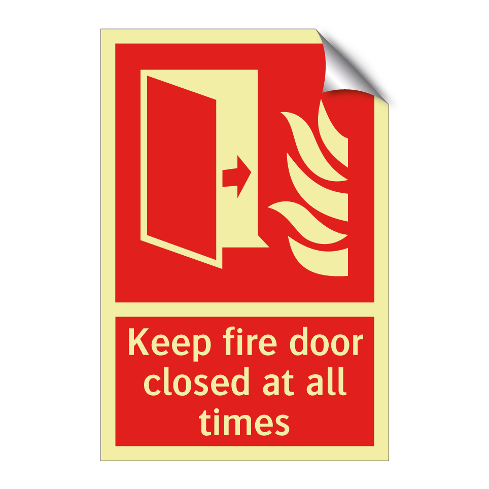 Keep fire door closed at all times