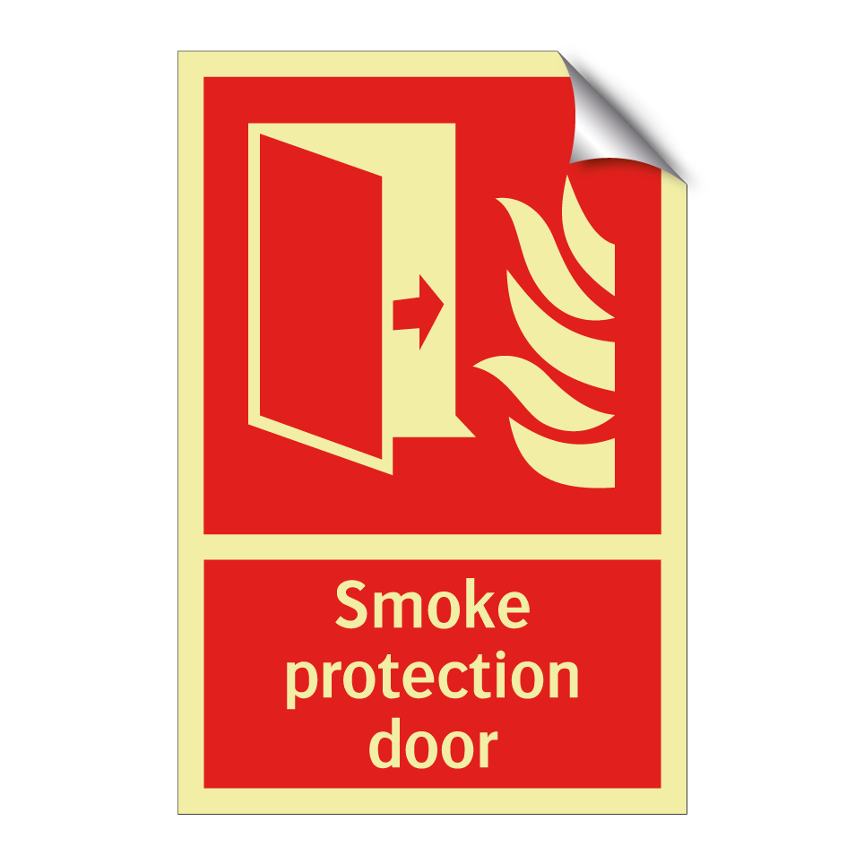 Smoke protection door