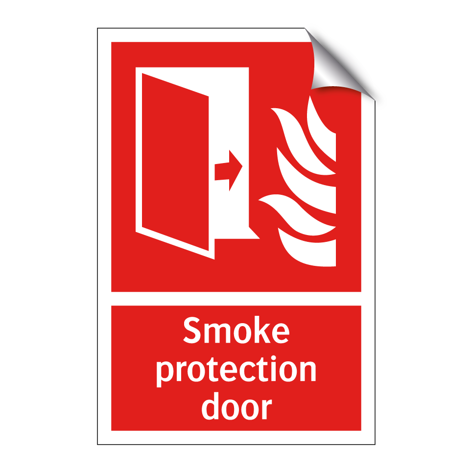 Smoke protection door