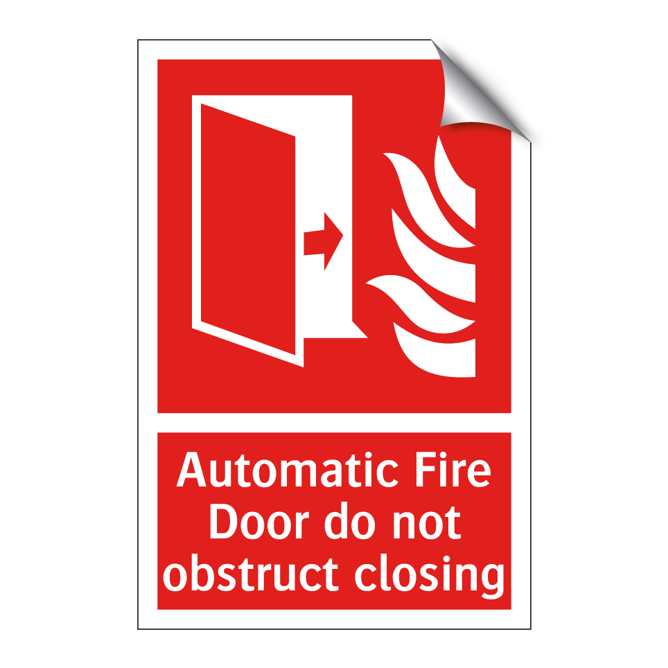 Automatic Fire Door do not obstruct closing
