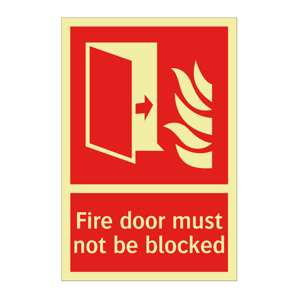Fire door must not be blocked