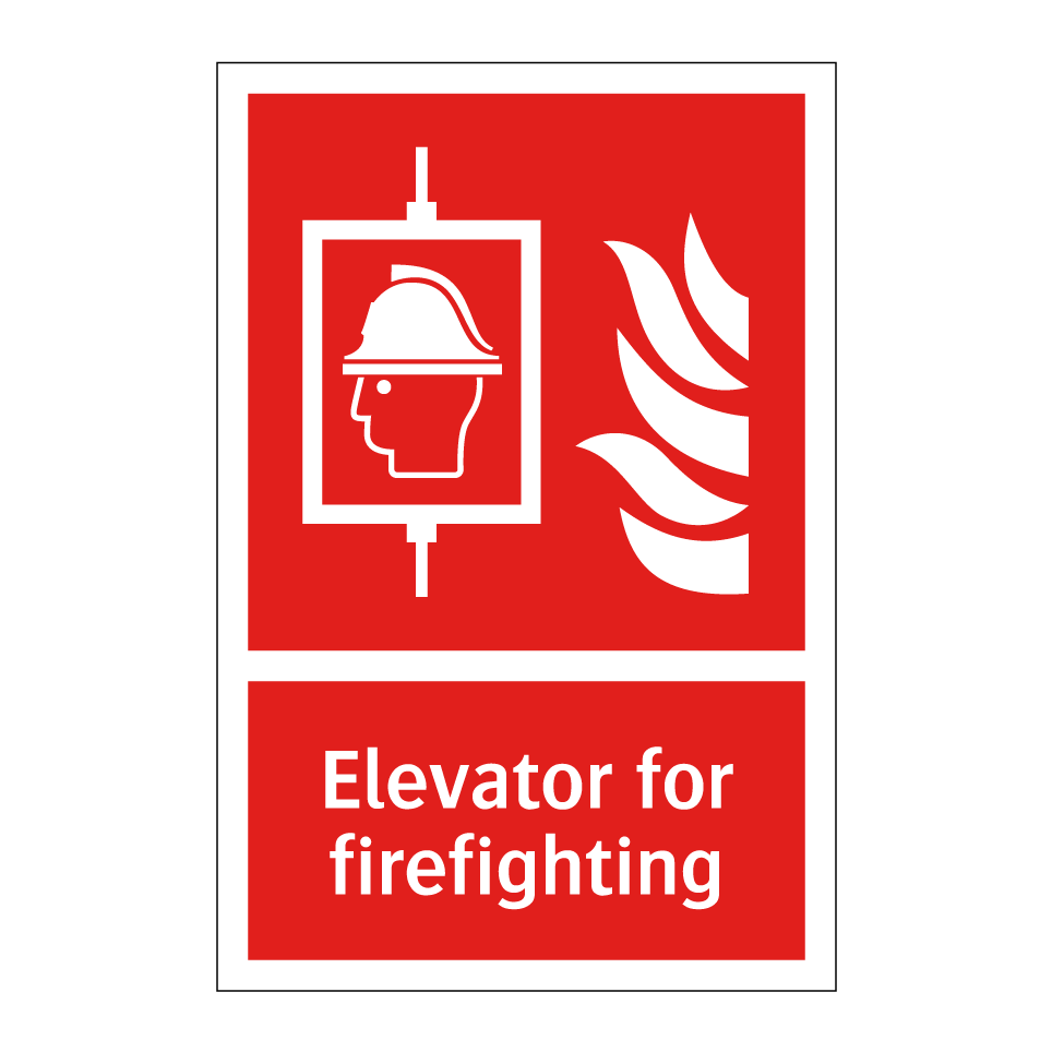 Elevator for firefighting