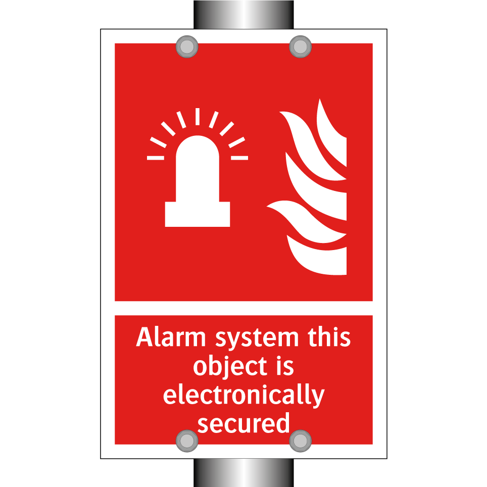 Alarm system this object is electronically secured