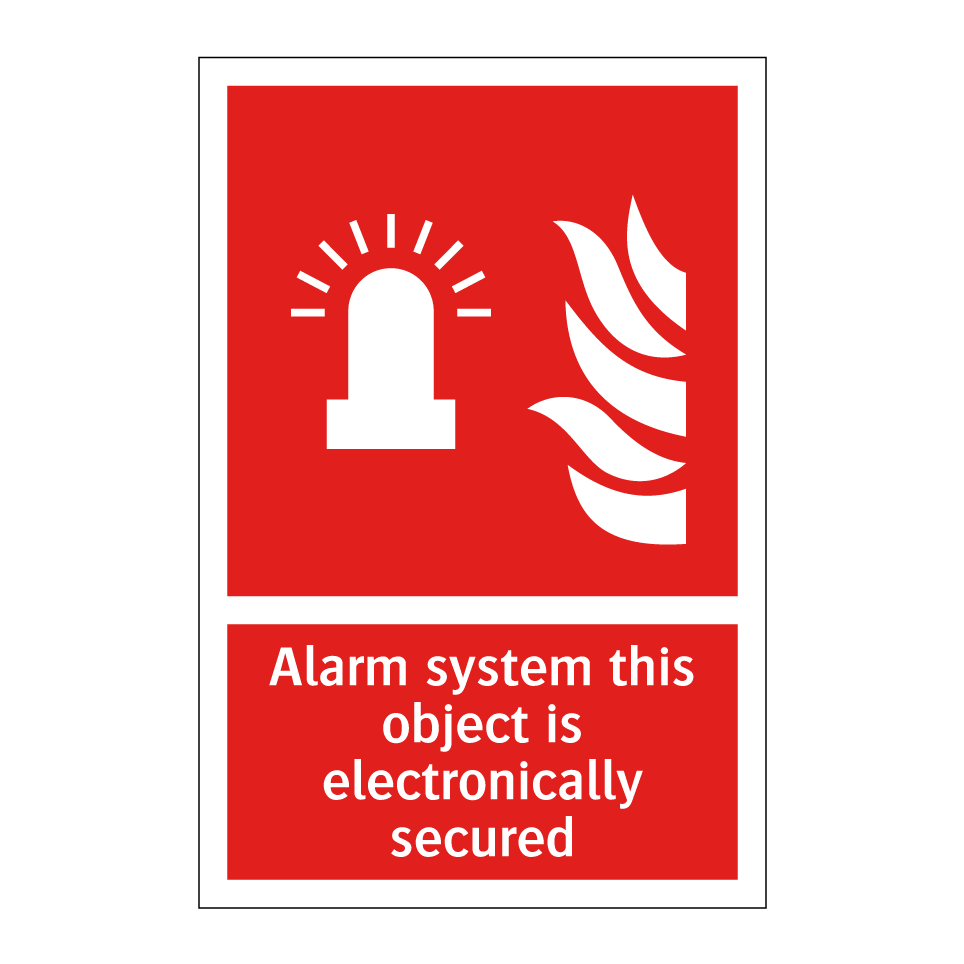 Alarm system this object is electronically secured