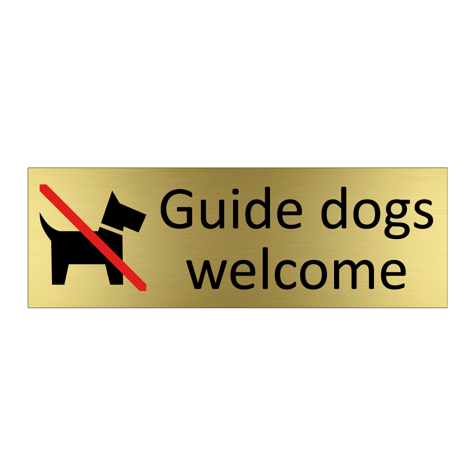 Guide dogs welcome
