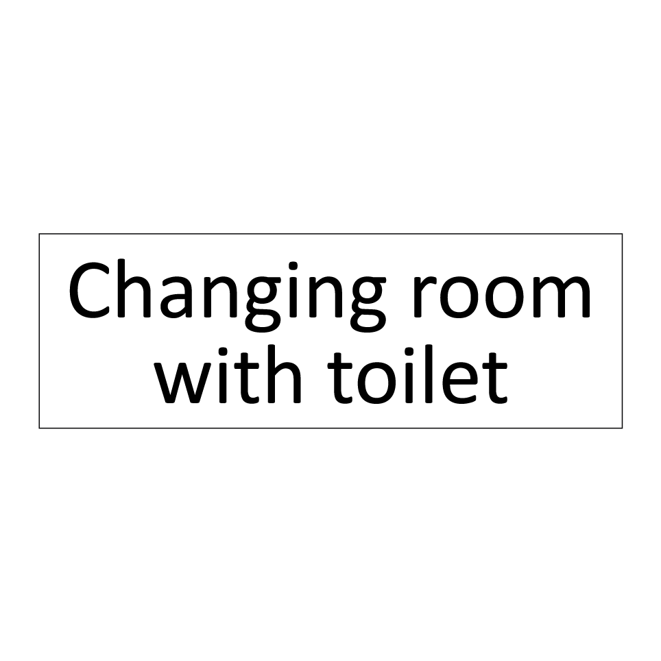 Changing room with toilet