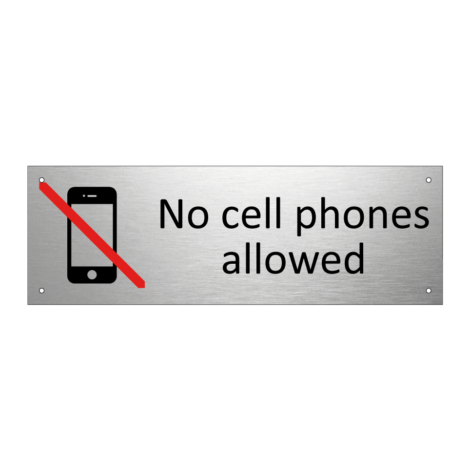 No cell phones allowed