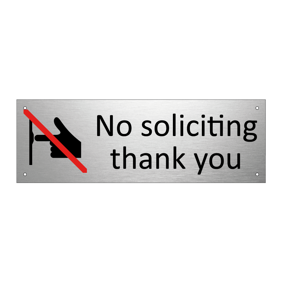 No soliciting thank you