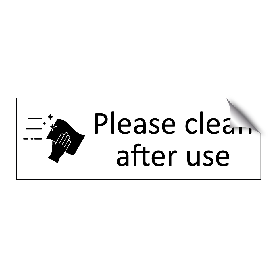 Please clean after use