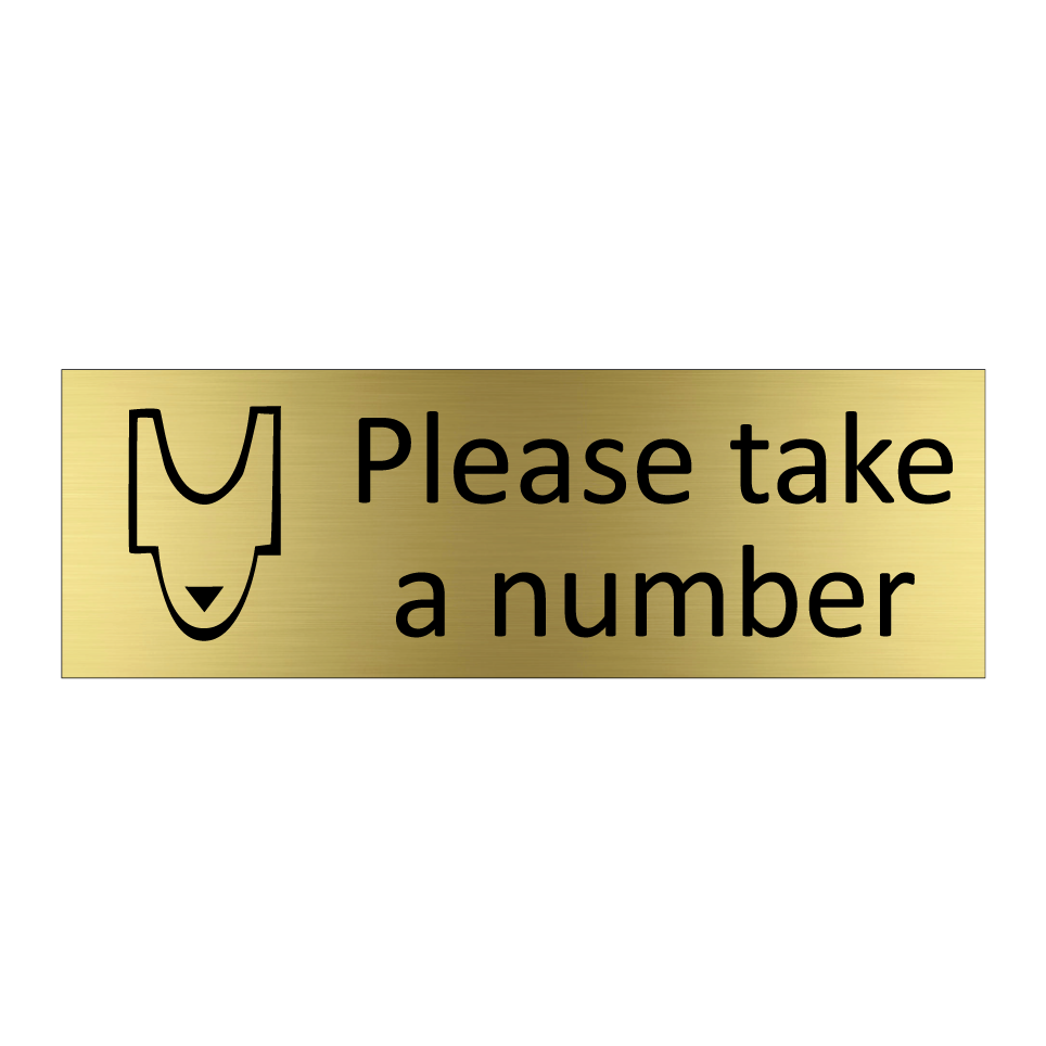 Please take a number