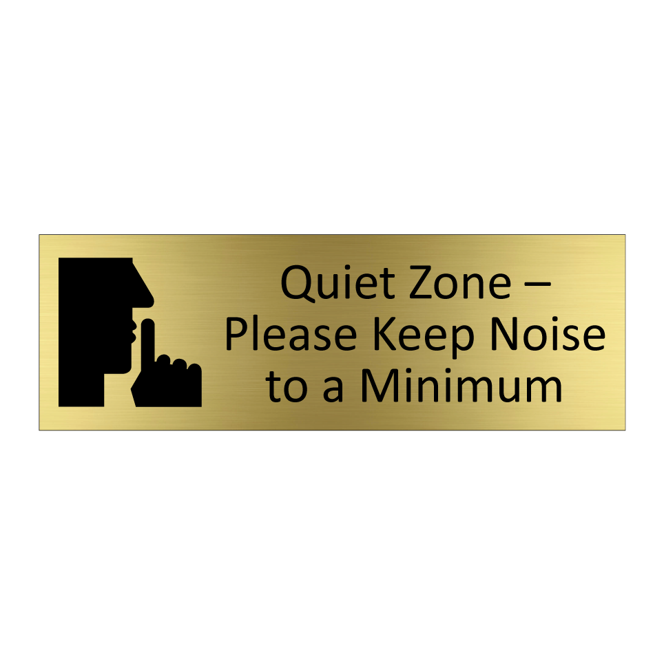 Quiet Zone – Please Keep Noise to a Minimum