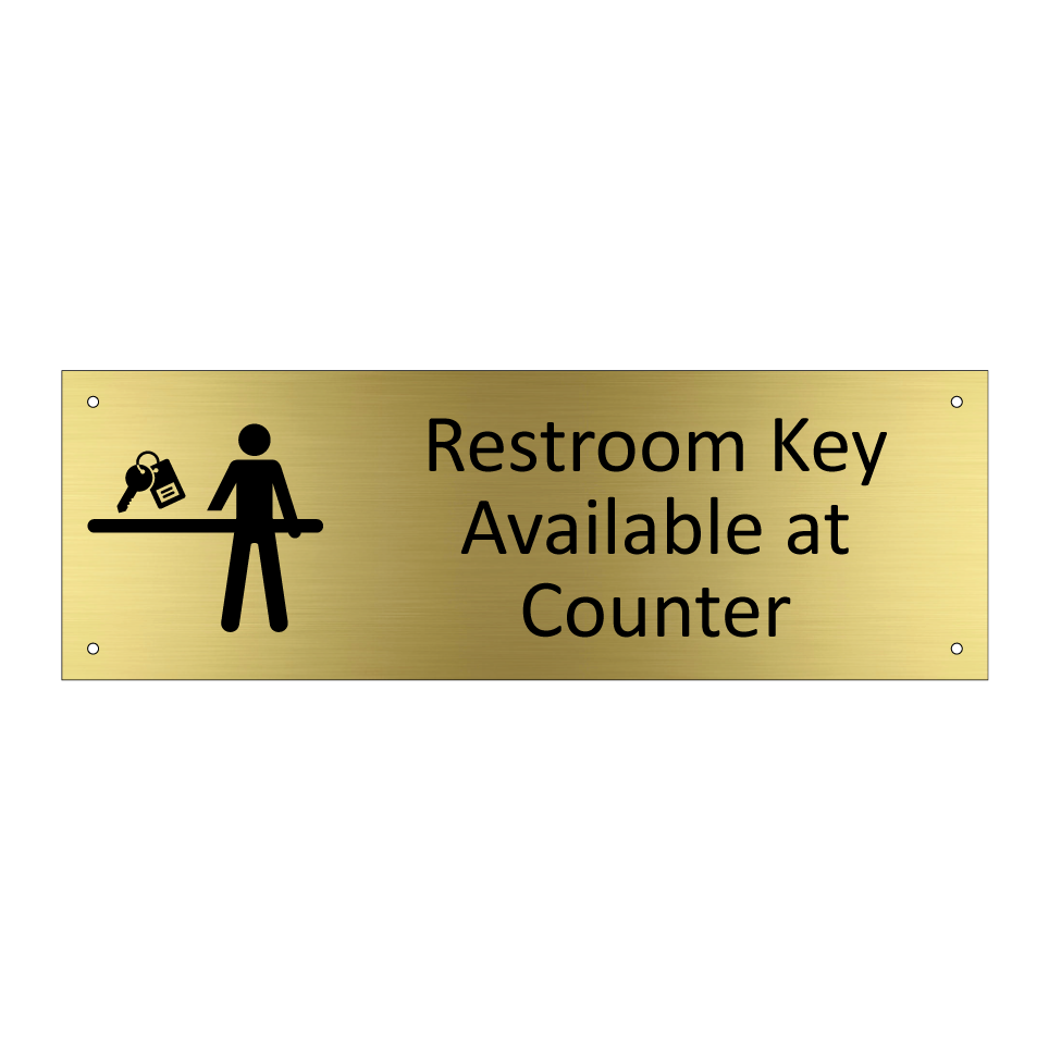 Restroom Key Available at Counter
