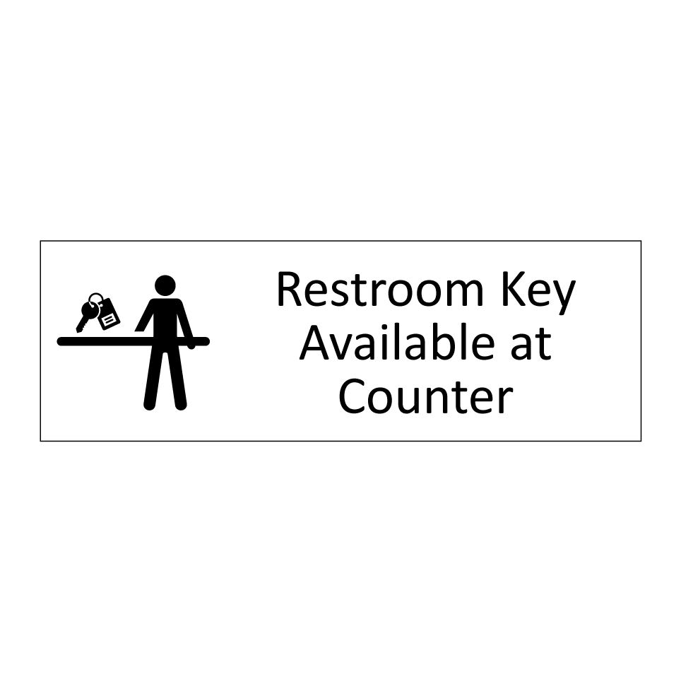 Restroom Key Available at Counter
