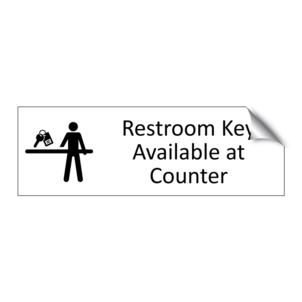Restroom Key Available at Counter