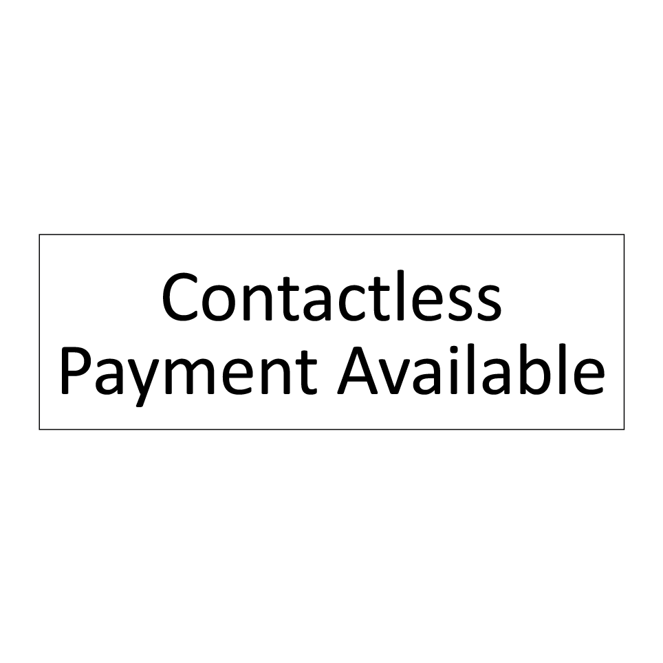 Contactless Payment Available