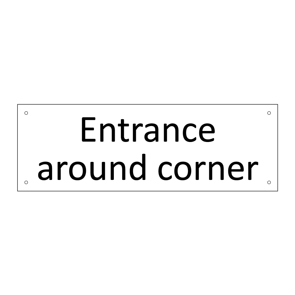 Entrance around corner