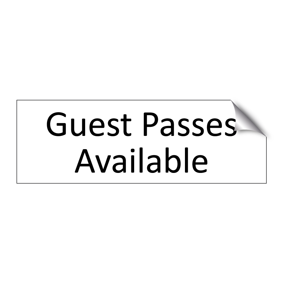 Guest Passes Available
