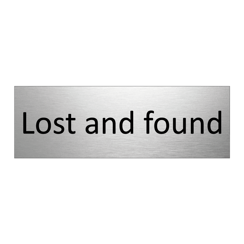 Lost and found