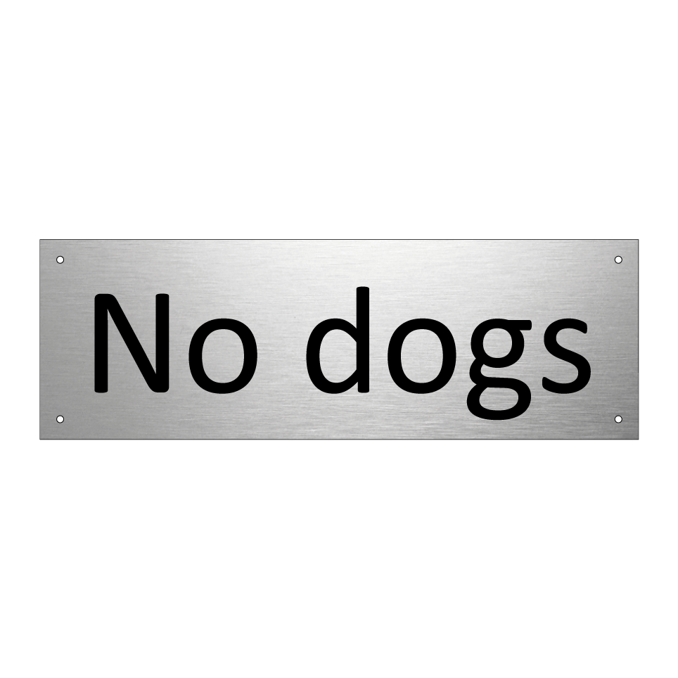No dogs