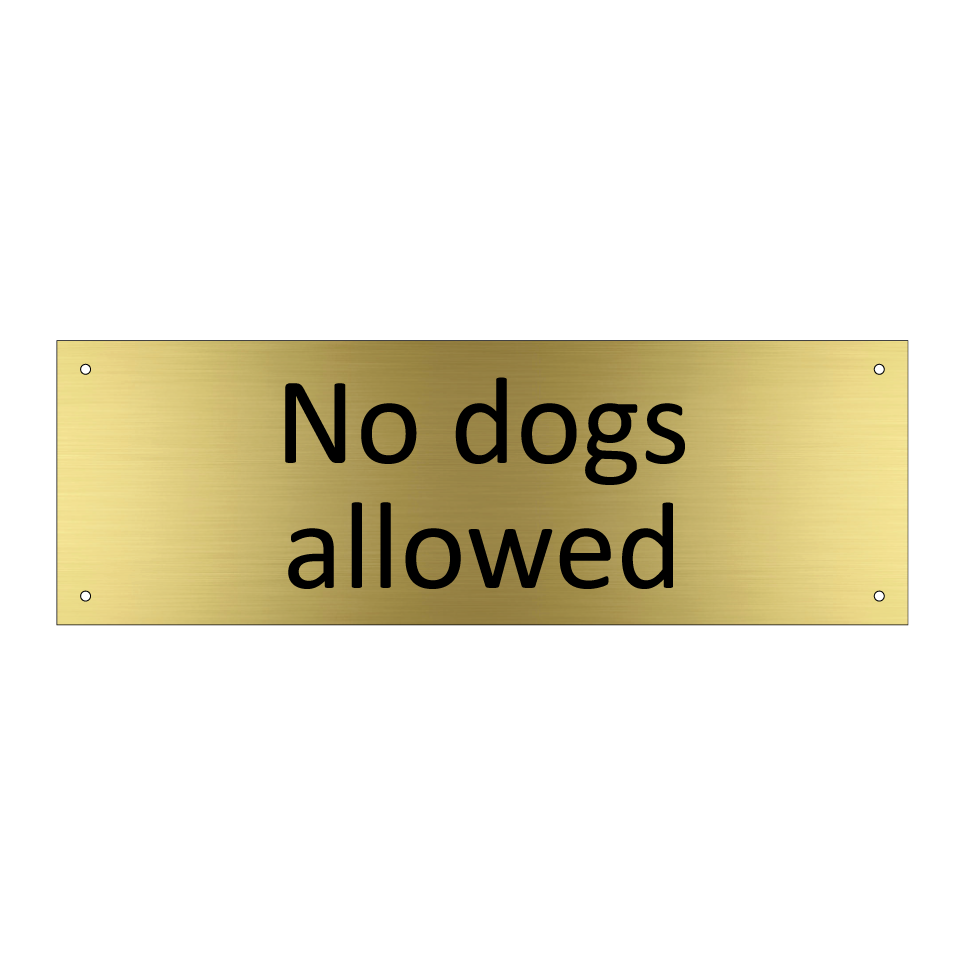 No dogs allowed