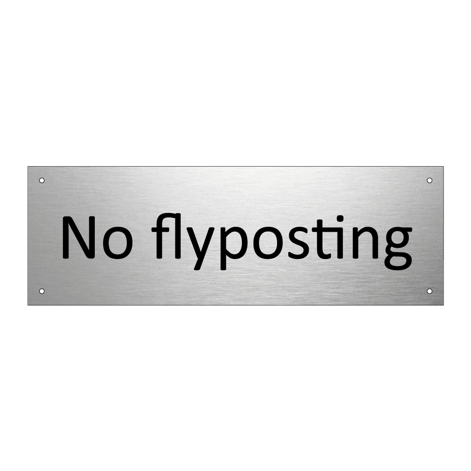 No flyposting