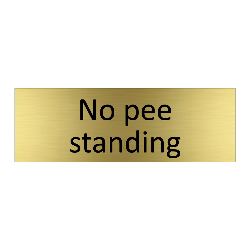 No pee standing