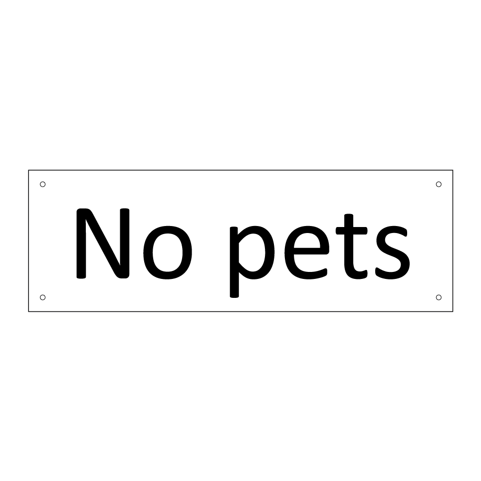 No pets