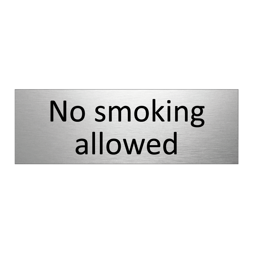 No smoking allowed