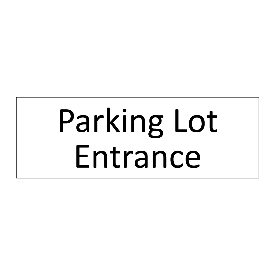 Parking Lot Entrance
