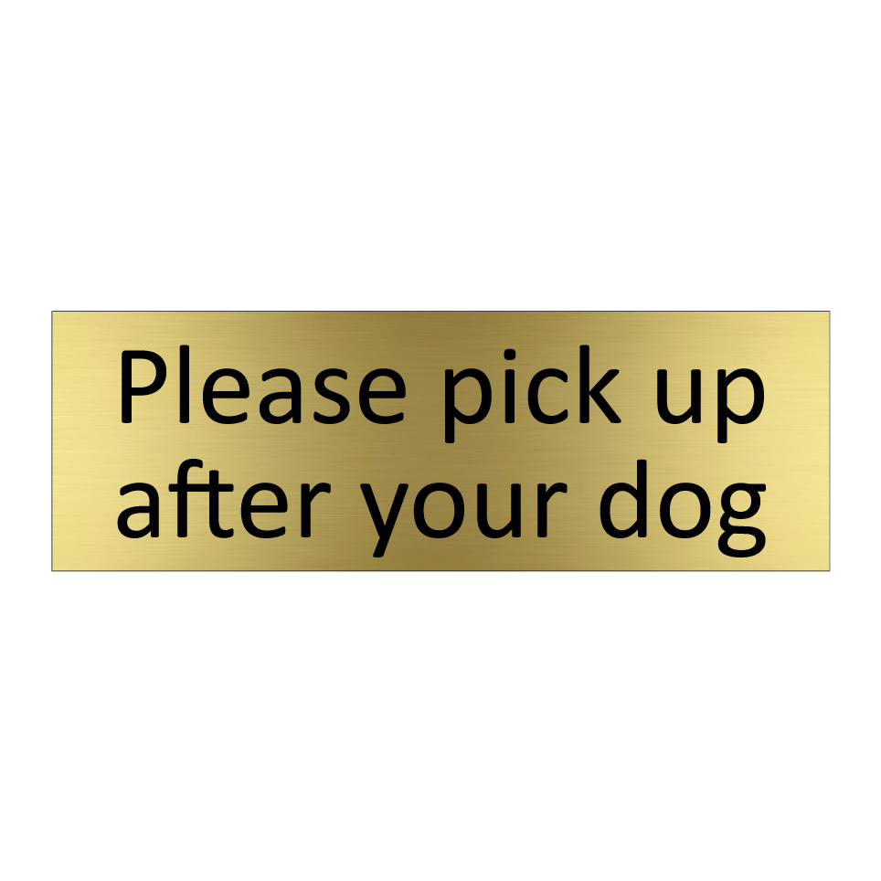 Please pick up after your dog