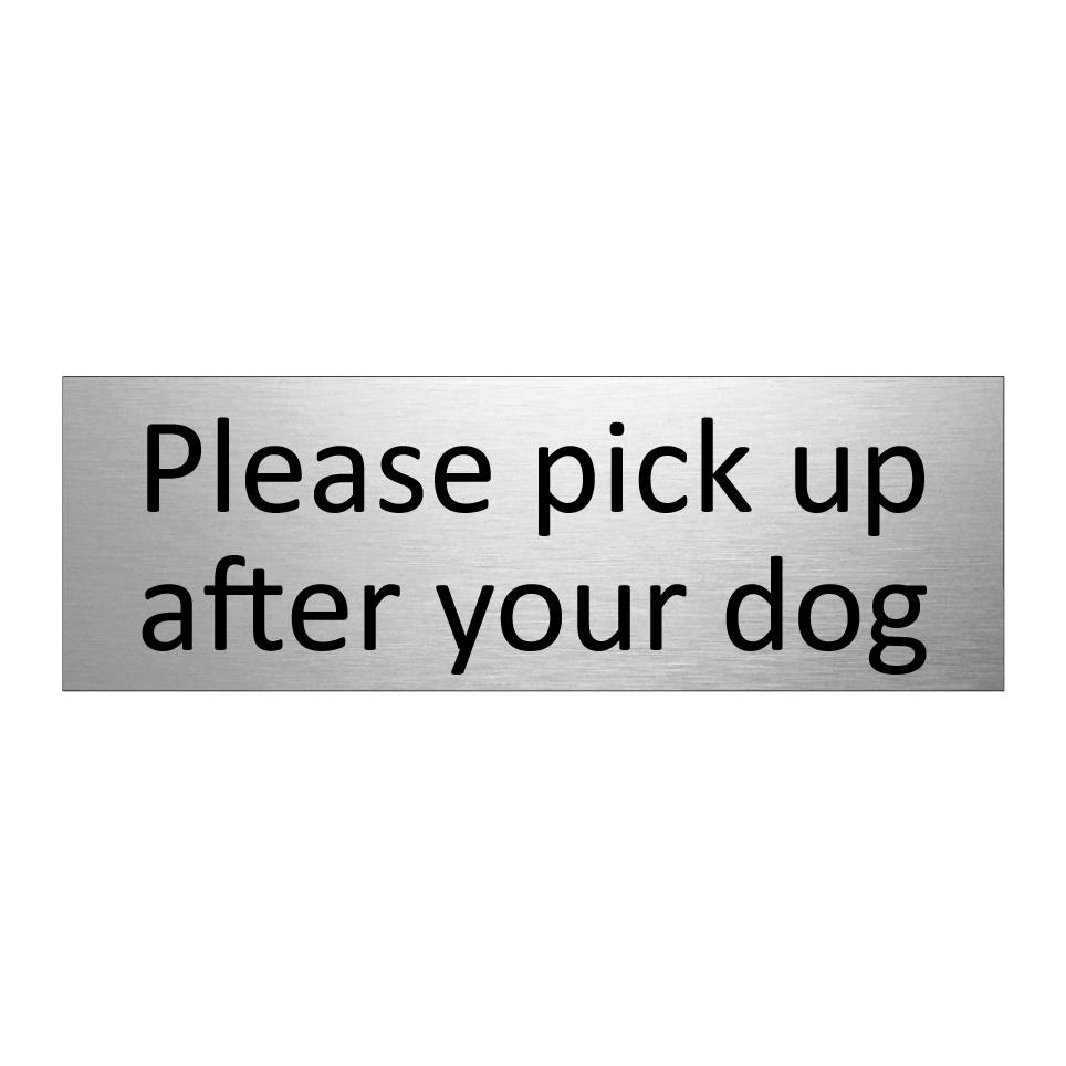 Please pick up after your dog