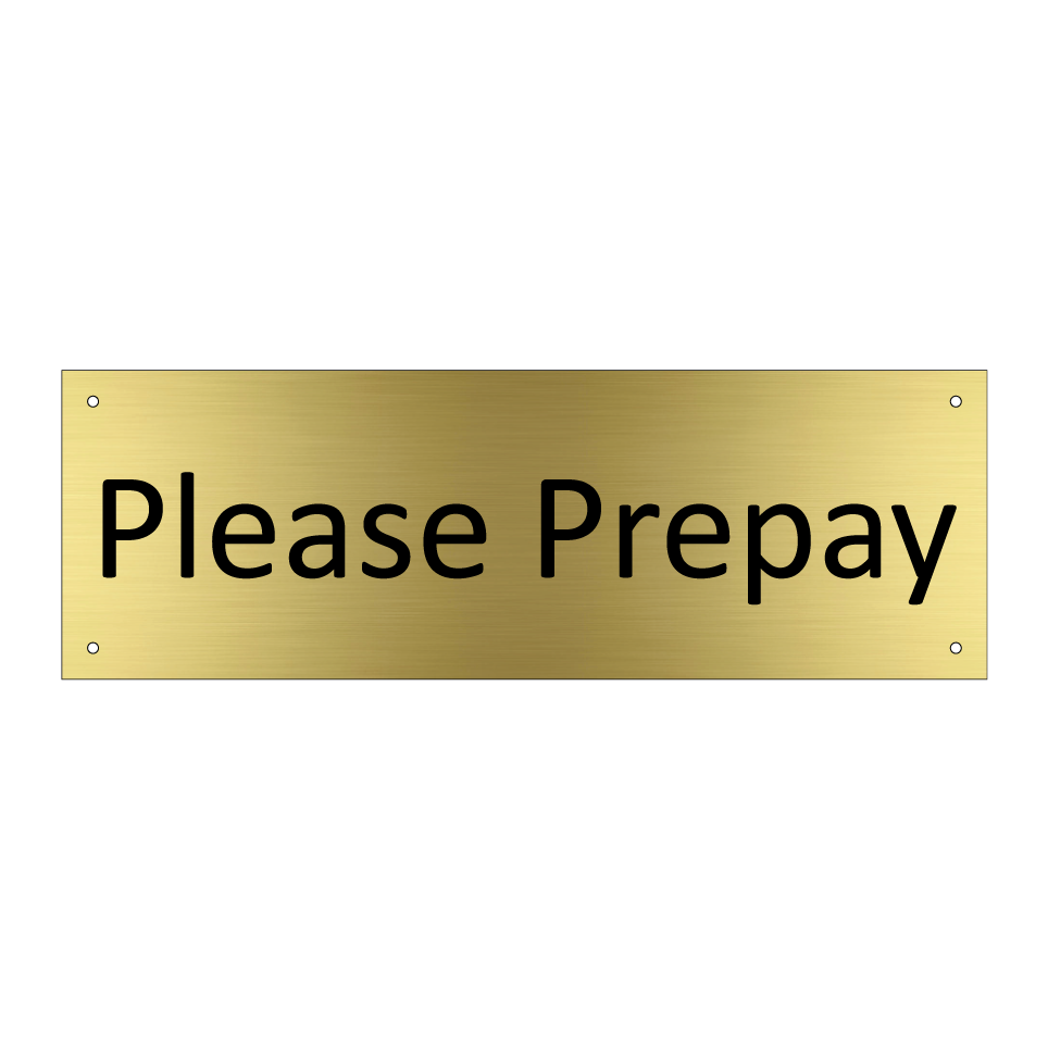 Please Prepay