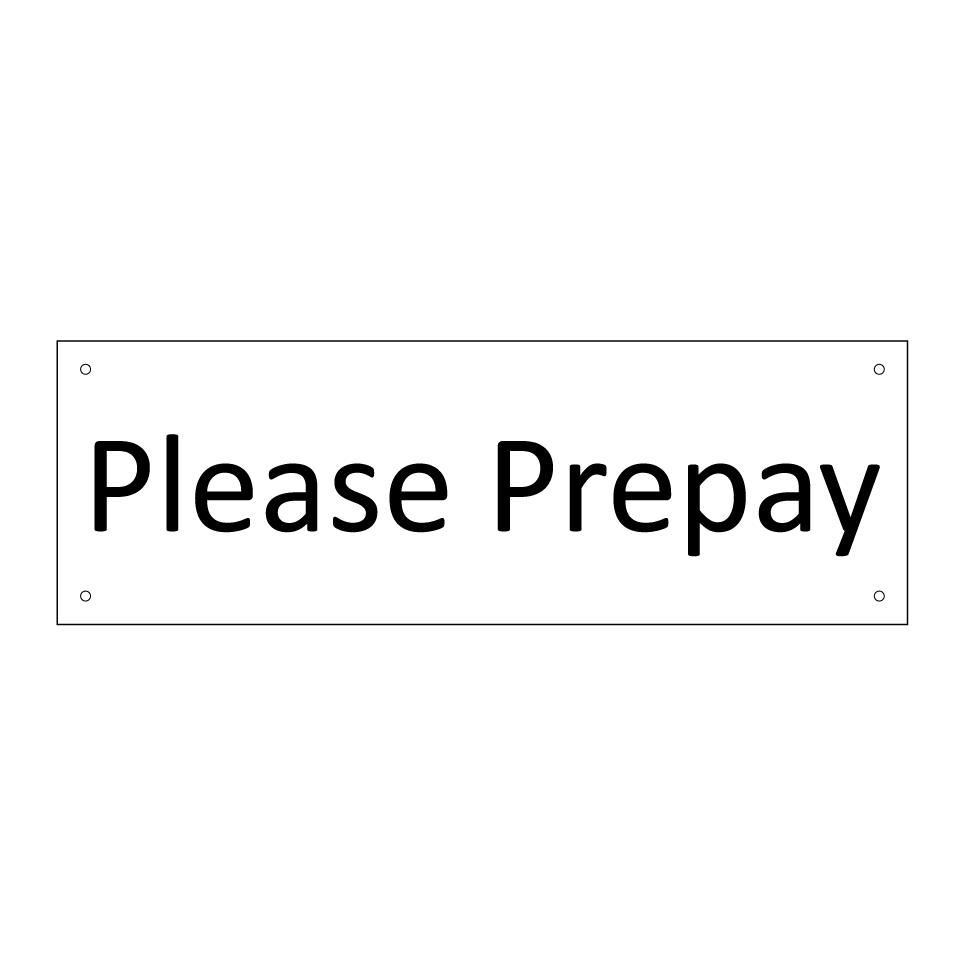 Please Prepay