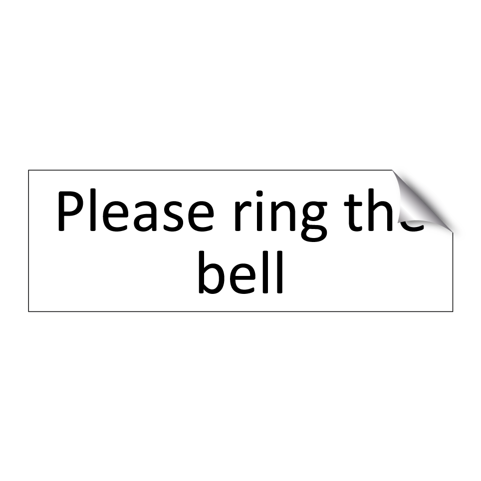 Please ring the bell