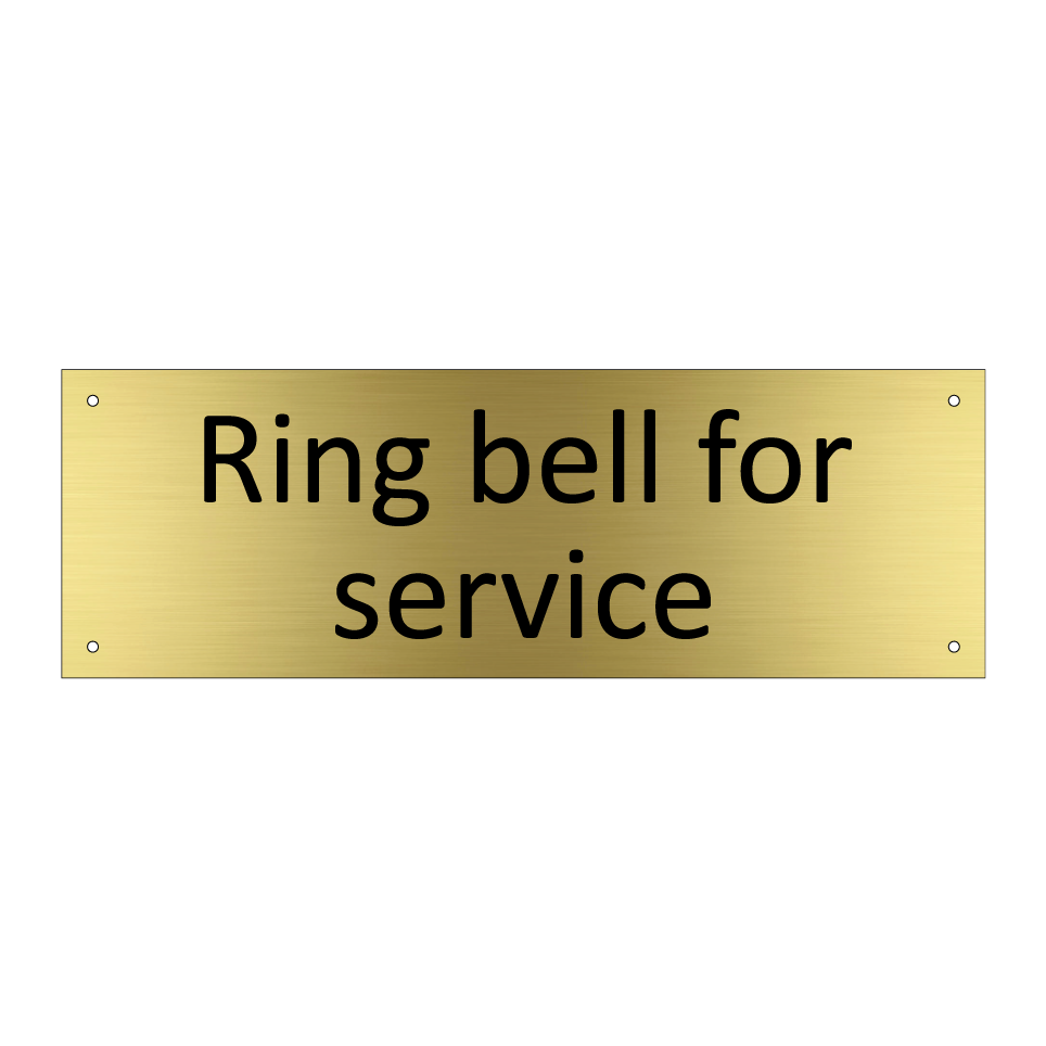 Ring bell for service