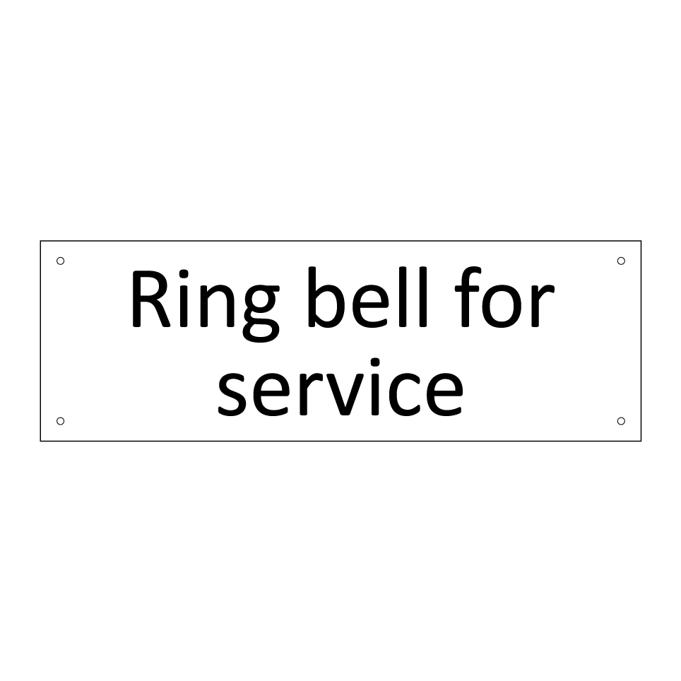 Ring bell for service