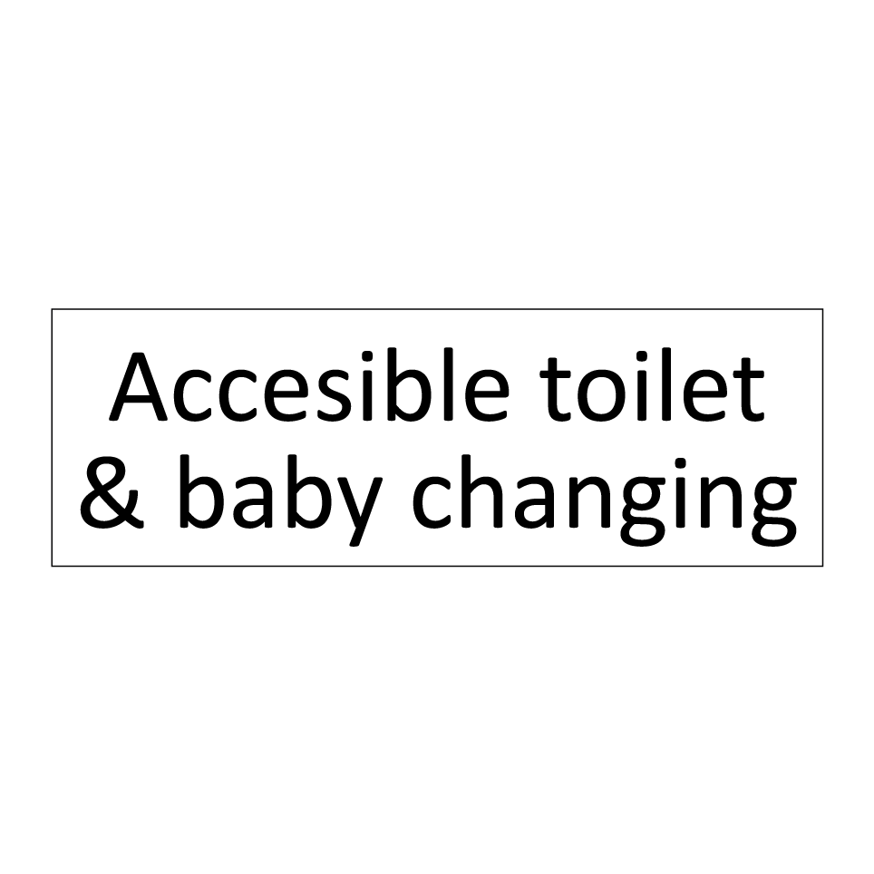 Accesible toilet & baby changing