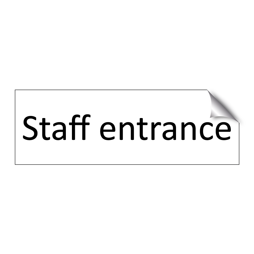 Staff entrance